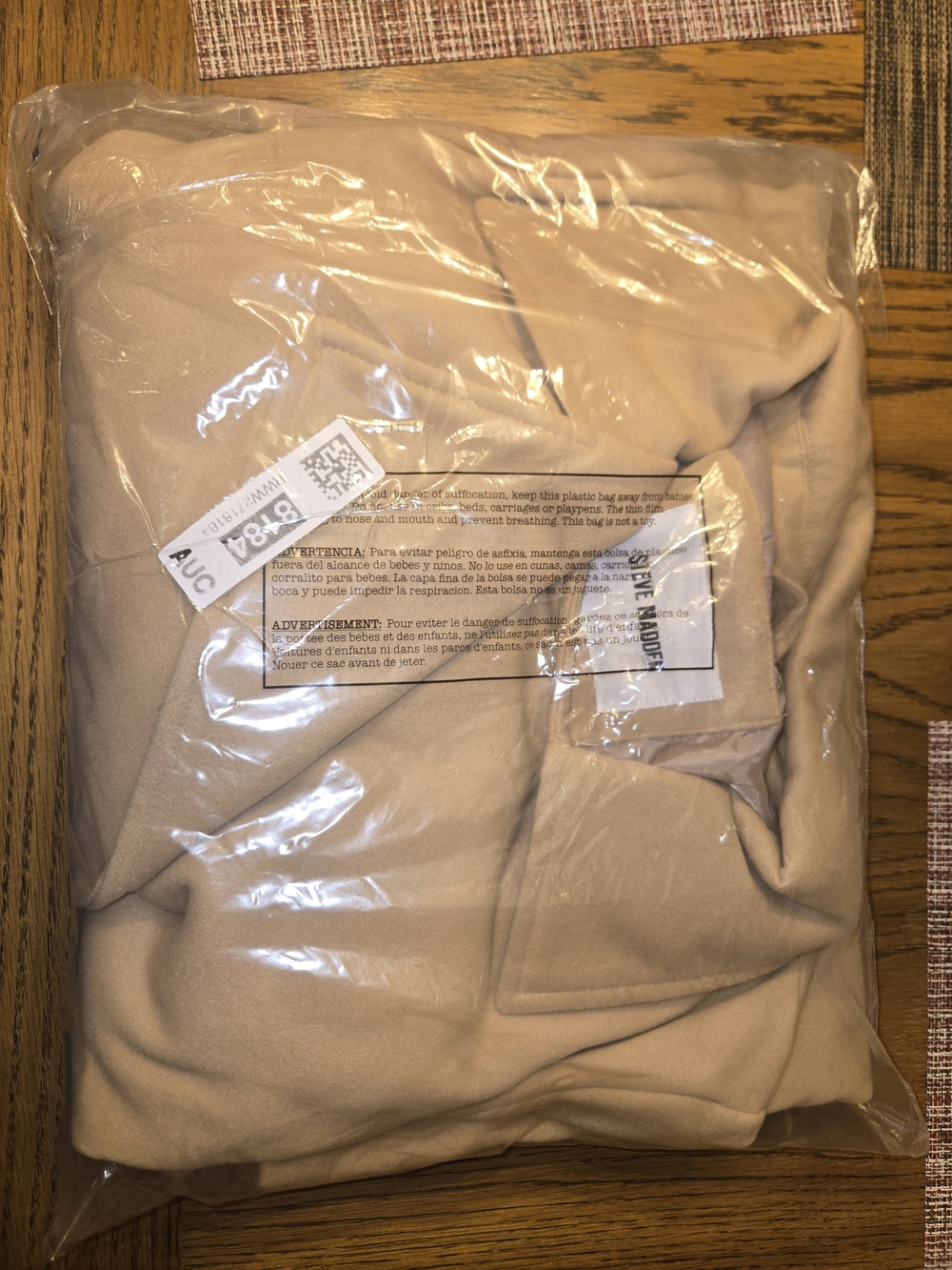 Steve Madden Large Women's Tan and Brown Coat